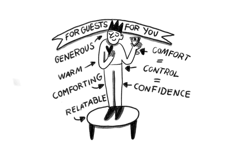 Illustration of the characteristics of a good party host