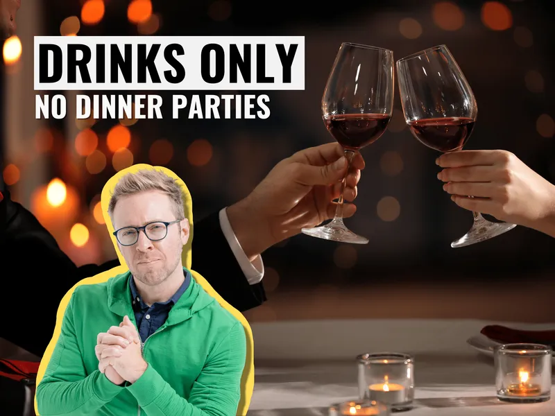 dinner parties featured image with Nick Gray's headshot