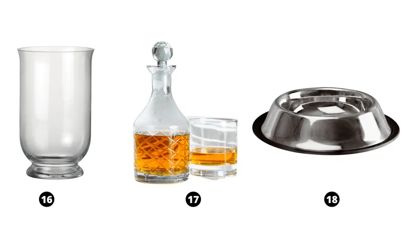 decanter, animal food bowl,