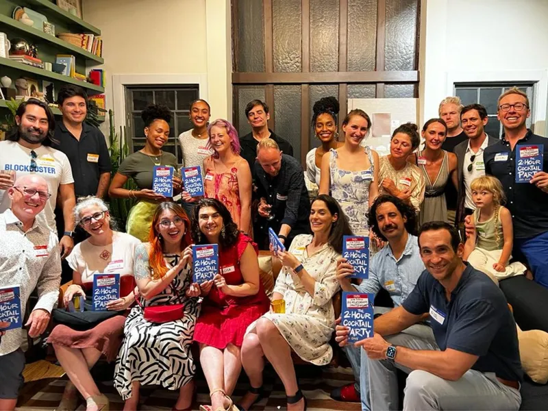 Group photo from the party that Jordan and Nick Gray co-hosted.
