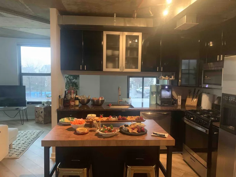 How the kitchen looked like during Lauren's party
