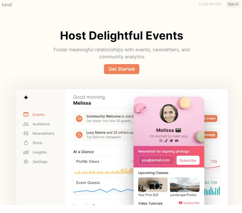 luma home page