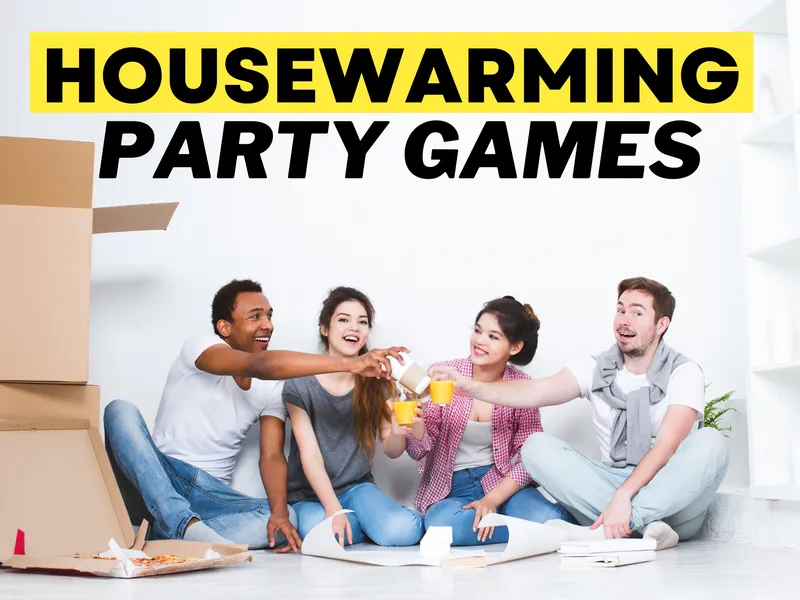 header text: housewarming party games
