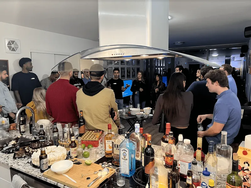 group of people having a conversation