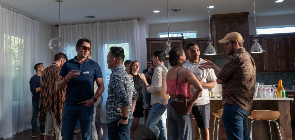 people at a crypto meetup in Austin Texas