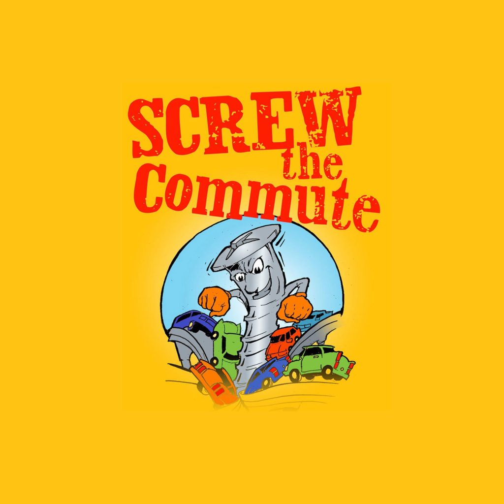 screw the commute podcast logo