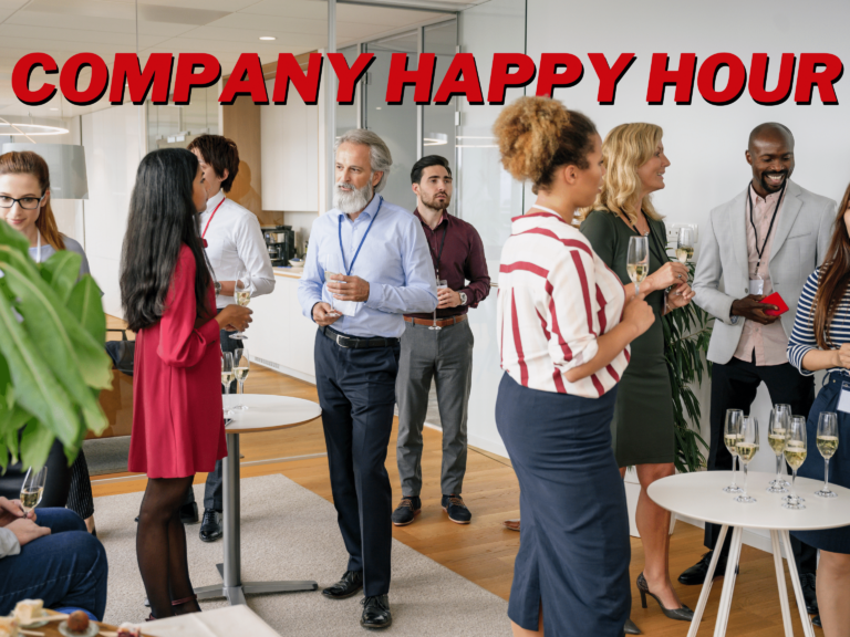 header text: company happy hour