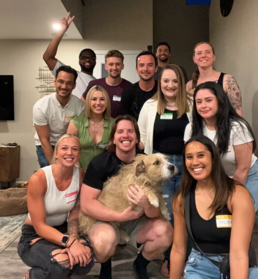 A group photo from a 2 hour cocktail party in Las Vegas.