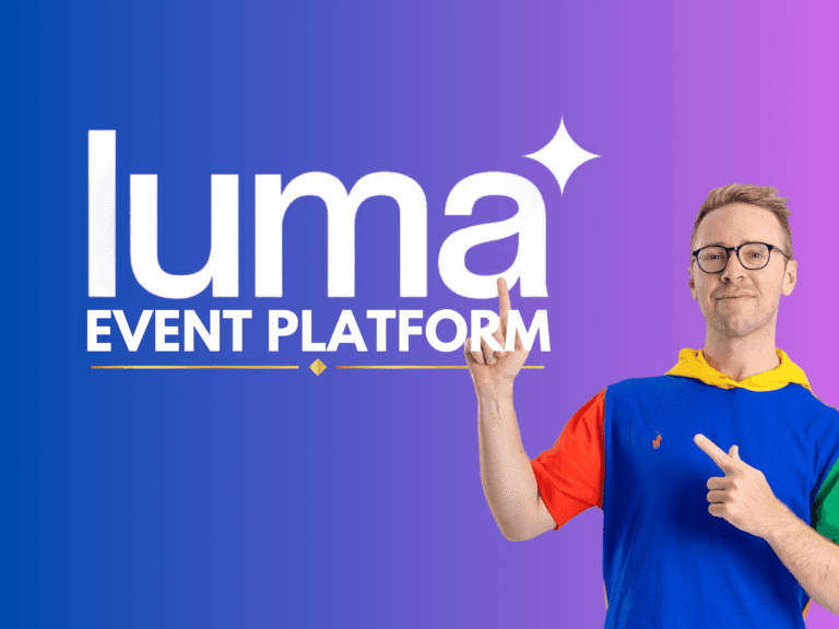 Header text: Luma Event Platform with a headshot of Nick Gray