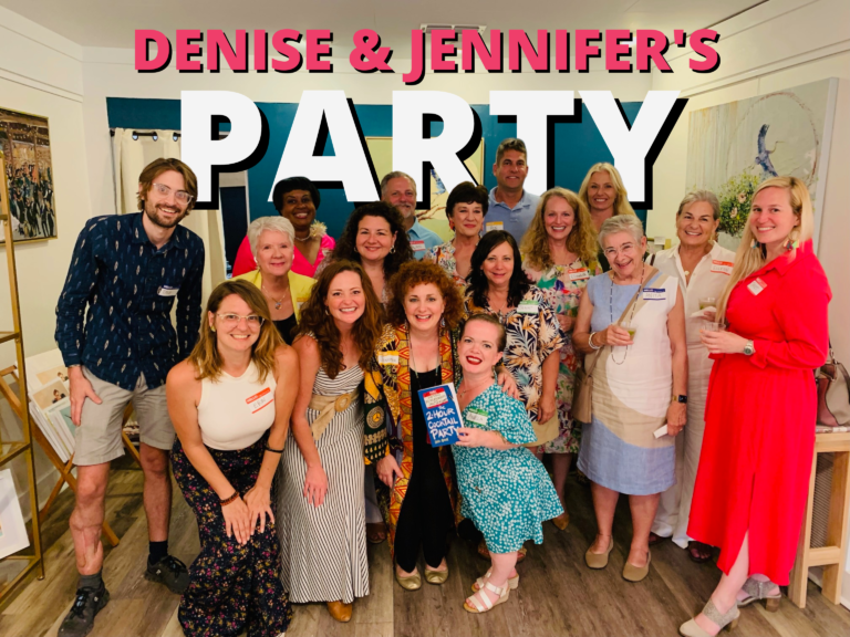 header text: denise and jennifer's party