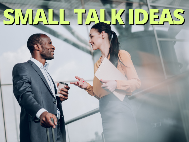 Header Image: Small Talk Ideas, two person talking
